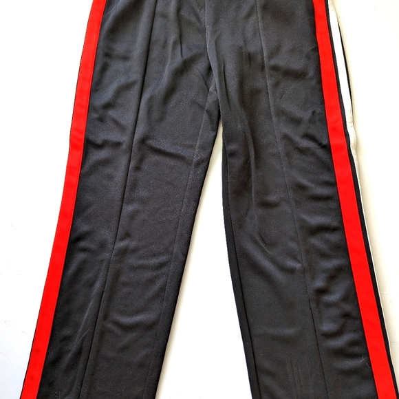 Wild Fable Women's Hi Rise Track Pants. Black with red and white Stripes  Medium - Picture 4 of 10